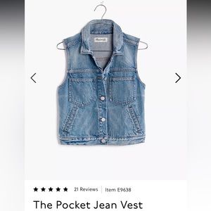 Madewell- The Pocket Jean Vest